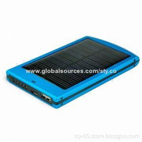 4,000mAh Portable Solar Charger for iPhone/iPod and Other Mobile Phones with 500-cycle Lifespan